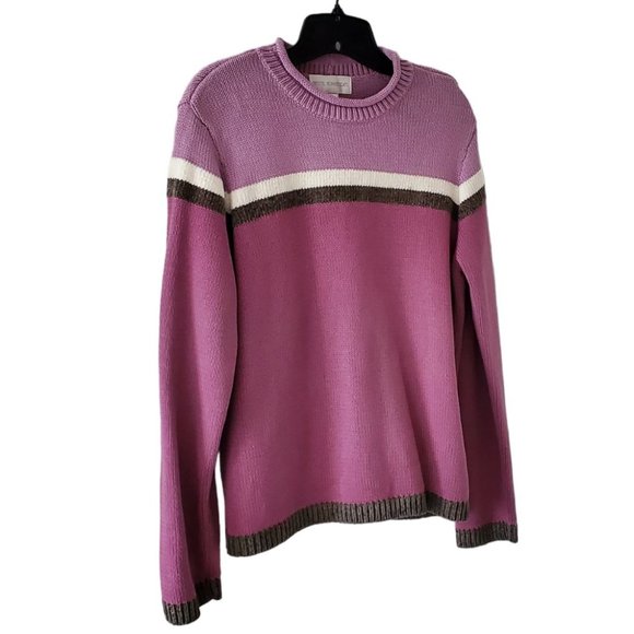 Petite Sophisticate LS Crew Neck Sweater | EUC | MP | Rose Lavender Gray Cream - Picture 3 of 16